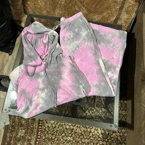 Melloday Tie Dye Hoodie & Pants Set